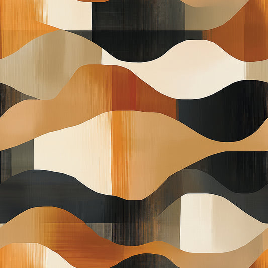 Orange-Braun Wellenmuster Abstrakt