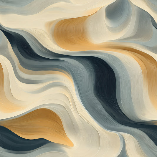 Blau-Gold Wellen Abstrakt