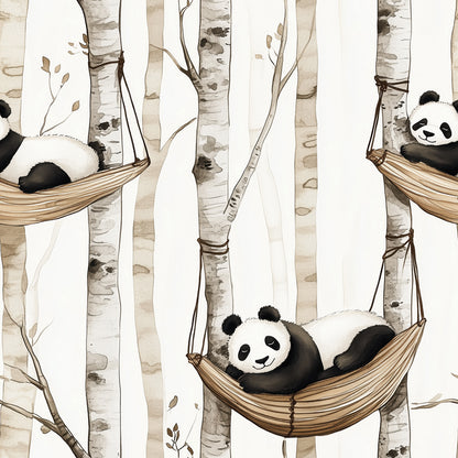 Panda Paradies jetzt mit konstenloser Lieferung! PVC-freie Tapete  schneller Versand▪️Einfach abziehen, aufkleben, fertig! Made in Germany PCC FoliaConcept