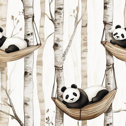Panda Paradies jetzt mit konstenloser Lieferung! PVC-freie Tapete  schneller Versand▪️Einfach abziehen, aufkleben, fertig! Made in Germany PCC FoliaConcept