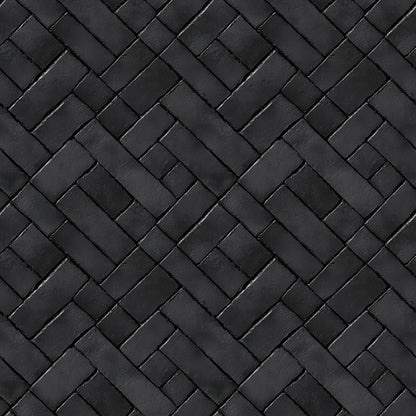 Black Herringbone Brick