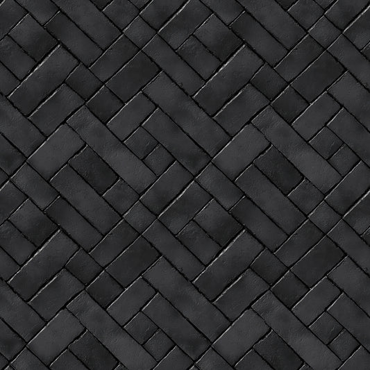 Black Herringbone Brick