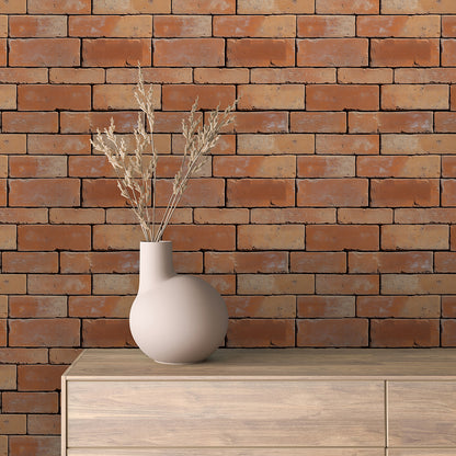 Urban Brick Clay Fliesen mit natürlicher Ziegeloptik  Urban & roh  Selbstklebend & PVC-frei – by PCC FoliaConcept