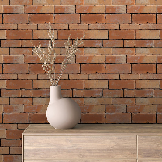 Urban Brick Clay Fliesen mit natürlicher Ziegeloptik  Urban & roh  Selbstklebend & PVC-frei – by PCC FoliaConcept