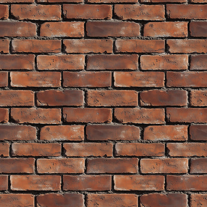 Urban Brick Classic Fliese in Ziegelrot mit realistischer Backsteinstruktur Perfekt für Industrial-Design und authentisches Loft-Flair Selbstklebend & PVC-frei – by PCC FoliaConcept