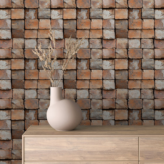 3D-Ziegelfliesen Urban Brick Rough mit plastischer OberflächePerfekt für ausdrucksstarke Wandgestaltungen im Industrial Style. Selbstklebend & PVC-frei – by PCC FoliaConcept