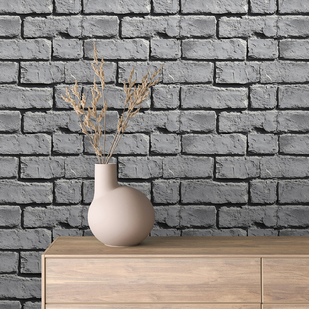 3D-Ziegelfliesen Urban Brick Concrete Grey mit plastischer Oberfläche und cooler Beton-OptikPerfekt für puristische Wandgestaltungen im Industrial StyleSelbstklebend & PVC-frei – by PCC FoliaConcept