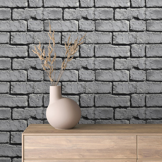 3D-Ziegelfliesen Urban Brick Concrete Grey mit plastischer Oberfläche und cooler Beton-OptikPerfekt für puristische Wandgestaltungen im Industrial StyleSelbstklebend & PVC-frei – by PCC FoliaConcept