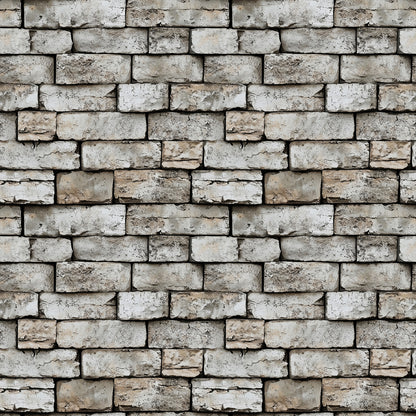 3D-Ziegelfliesen Urban Brick White Grey mit plastischer OberflächePerfekt für stilvolle WandgestaltungenSelbstklebend & PVC-frei – by PCC FoliaConcept