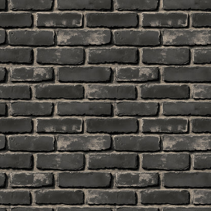 3D-Ziegelfliesen Urban Brick Black Dust mit plastischem Look & Tiefe.Perfekt für starke Akzentwände im Industrial Style – by PCC FoliaConcept