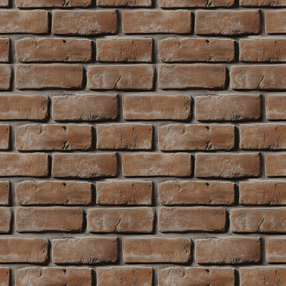 3D-Ziegelfliesen Urban Brick Rusty Clay mit plastischer Struktur & TiefeFür warme, rustikale Wandgestaltungen im Industrial Style – by PCC FoliaConcept