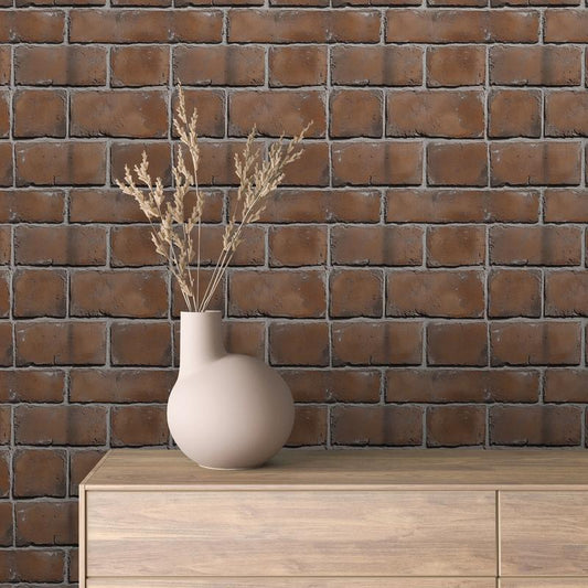 3D-Ziegelfliesen Urban Brick Rust Soft mit matter OberflächeFür natürliche Wandlooks im Industrial-Design – by PCC FoliaConcept
