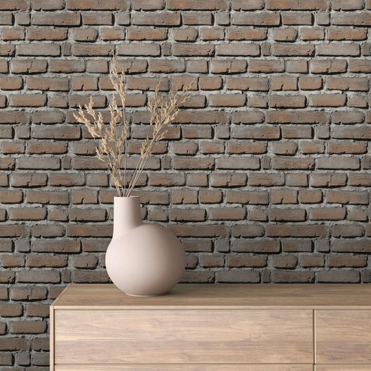 3D-Ziegelfliesen Urban Brick Grey Clay mit strukturierter OberflächeIdeal für moderne Wandgestaltung – by PCC FoliaConcept