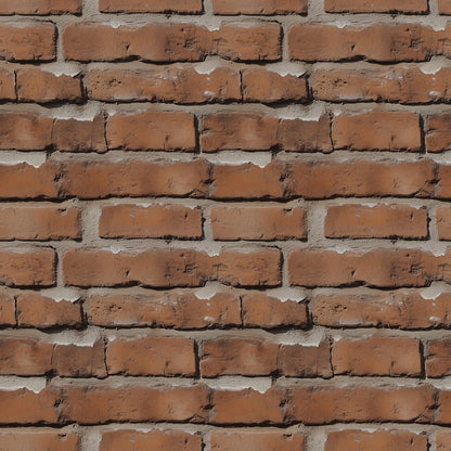 3D-Ziegelfliesen Urban Brick Classic Red mit realistischer TiefeKlassischer Industrial-Look für moderne Wandgestaltung – by PCC FoliaConcept