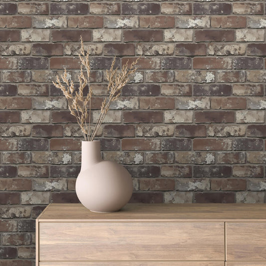3D-Ziegelfliesen Rusty Brick Vintage mit gealtertem CharmePerfekt für charakterstarke Industrial-Wände – by PCC FoliaConcept