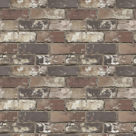 3D-Ziegelfolie Rusty Brick Classic in Patina-OptikIdeal für moderne Industrie-Looks – by PCC FoliaConcept