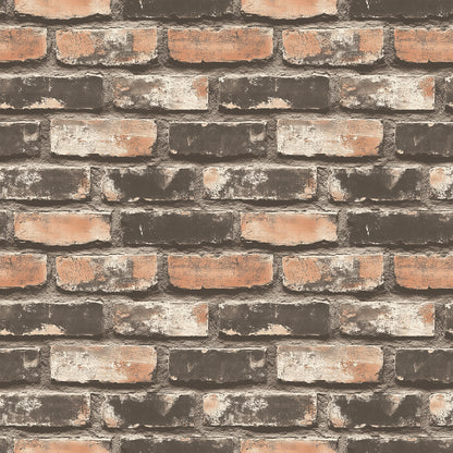 3D-Ziegelfolie Brick Patina Vintage im Used-LookLoft-Flair mit verblassten Ziegeln – PCC FoliaConcept