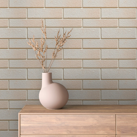 3D Wandoptik in Sandbeige mit matter Struktur  Dezente Farbwirkung & selbstklebend  PVC-frei – PCC FoliaConcept