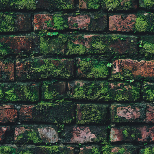 Moosgrün Dunkelrot Brick