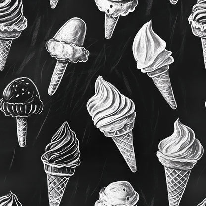 Künstlerisches Kreide-Look machen diese Folie perfekt für Eiscafés PVC-freie Tapete  schneller Versand▪️Einfach abziehen, aufkleben, fertig! Made in Germany PCC FoliaConcept