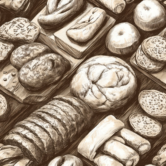 Hochwertige Tapete in Schwarz-Weiß. Perfekt für Bäckereien & Cafés ✅PVC-frei✅ schneller Versand▪️Einfach abziehen, aufkleben, fertig! ✅Made in Germany PCC FoliaConcept