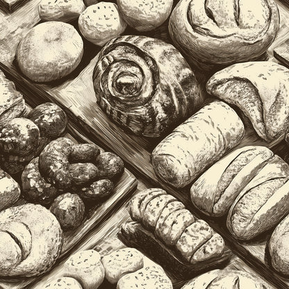 Für Bäckereien & Cafés PVC-freie Tapete  schneller Versand▪️Einfach abziehen, aufkleben, fertig! Made in Germany PCC FoliaConcept 