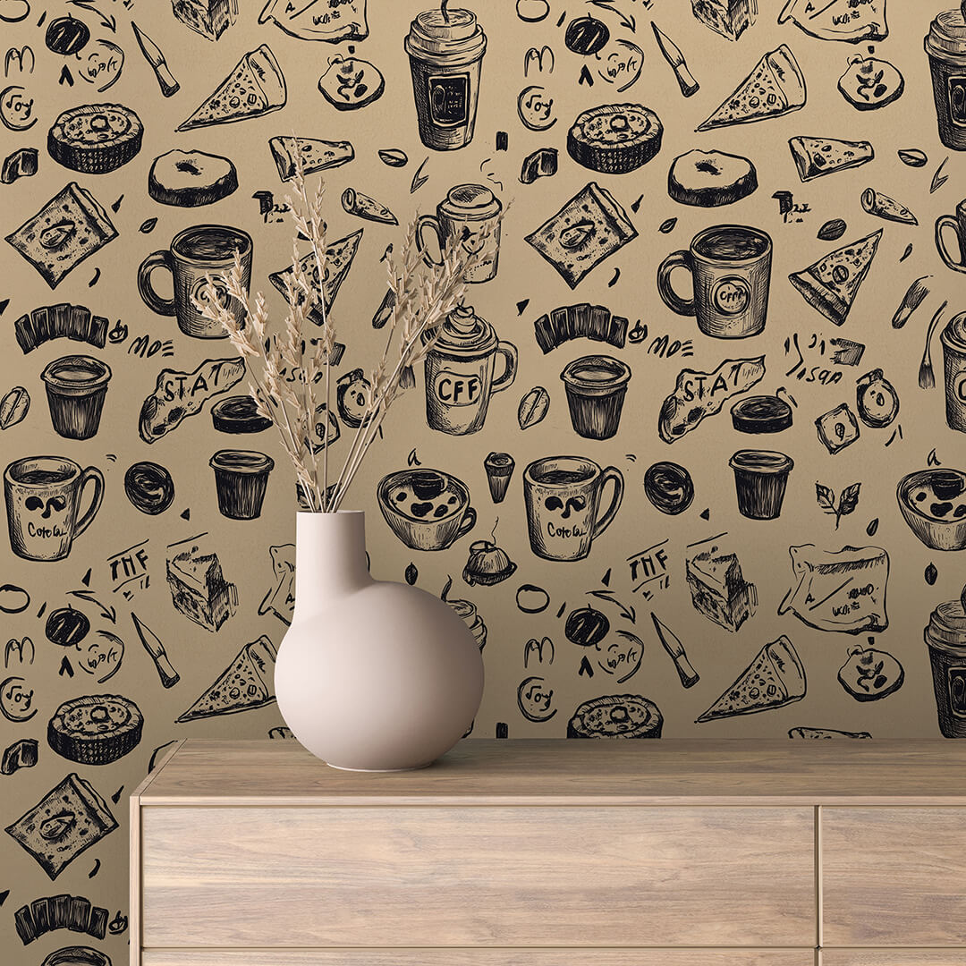 PVC-freie Tapete  schneller Versand▪️Selbstklebend Made in Germany PCC FoliaConcept ▪️Perfekt für Cafés, Bistros & kreative Gastronomien.