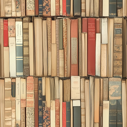 Tapete mit antiken Büchern PVC-freie Tapete  schneller Versand▪️Einfach abziehen, aufkleben, fertig! Made in Germany PCC 