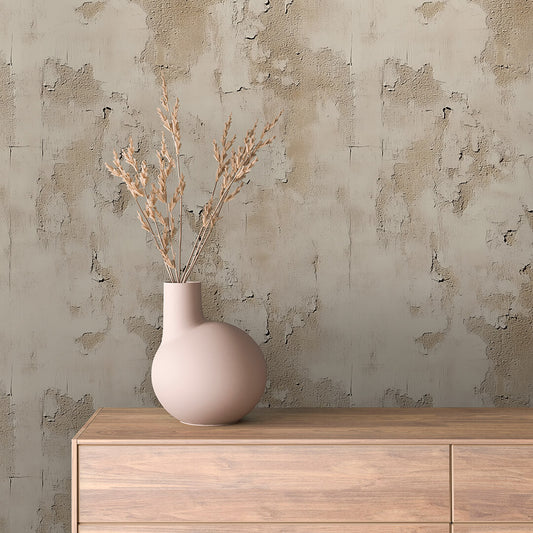 Beige Betontapete mit mattem Look  Selbstklebend & abwischbar  PVC-freie Tapete ▪️ Minimalistisch, modern & tief  Made in Germany ▪️ FoliaConcept 