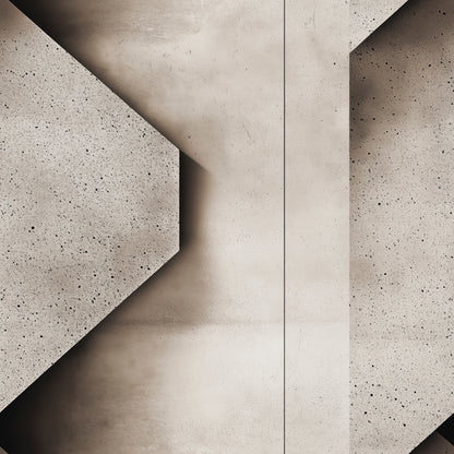Kantige 3D-Betontapete mit architektonischem Look  Selbstklebend & abwischbar  PVC-freie Tapete ▪️ Klar, massiv & modern  Made in Germany ▪️ FoliaConcept