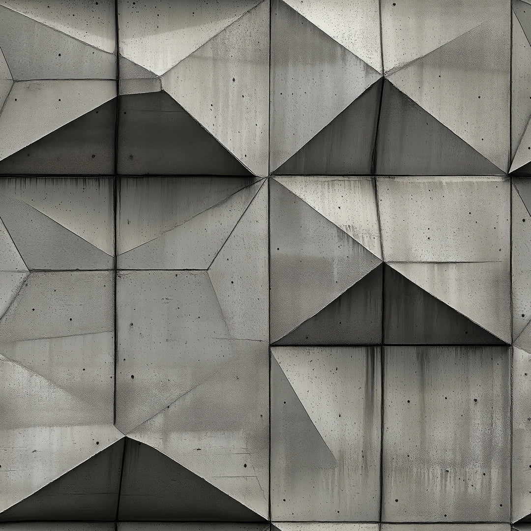 Geometrische 3D-Betontapete mit Diamantstruktur  Selbstklebend & abwischbar  PVC-freie Tapete ▪️ Präzise, modern & architektonisch  Made in Germany ▪️ FoliaConcept 