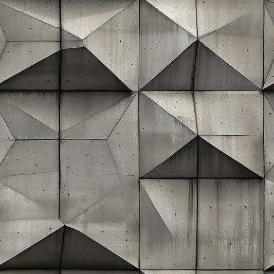 Geometrische 3D-Betontapete mit Diamantstruktur  Selbstklebend & abwischbar  PVC-freie Tapete ▪️ Präzise, modern & architektonisch  Made in Germany ▪️ FoliaConcept 