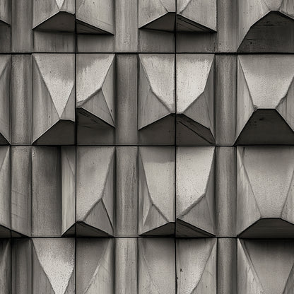 Vertikale 3D-Betontapete mit Prismeneffekt  Selbstklebend & abwischbar  PVC-freie Tapete ▪️ Brutalistisch, modern & markant  Made in Germany ▪️ FoliaConcept 