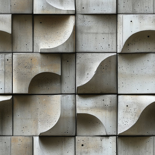 Wellenartige 3D-Betontapete mit rhythmischer Struktur  Selbstklebend & abwischbar  PVC-freie Tapete ▪️ Organisch, urban & einzigartig  Made in Germany ▪️ FoliaConcept 