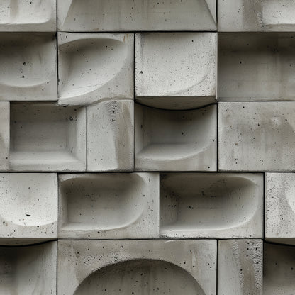 3D-Betontapete mit konkaven Strukturen  Selbstklebend & abwischbar  PVC-freie Tapete ▪️ Skulptural, roh & markant  Made in Germany ▪️ FoliaConcept