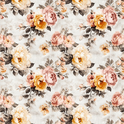 Sanfte Vintage-Note mit graubraunen Blättern. Die perfekte Komposition für Wohnzimmer, Schlafzimmer oder charmante Boutique-Interieurs  schneller Versand▪️Einfach abziehen, aufkleben, fertig! Made in Germany PCC FoliaConcept