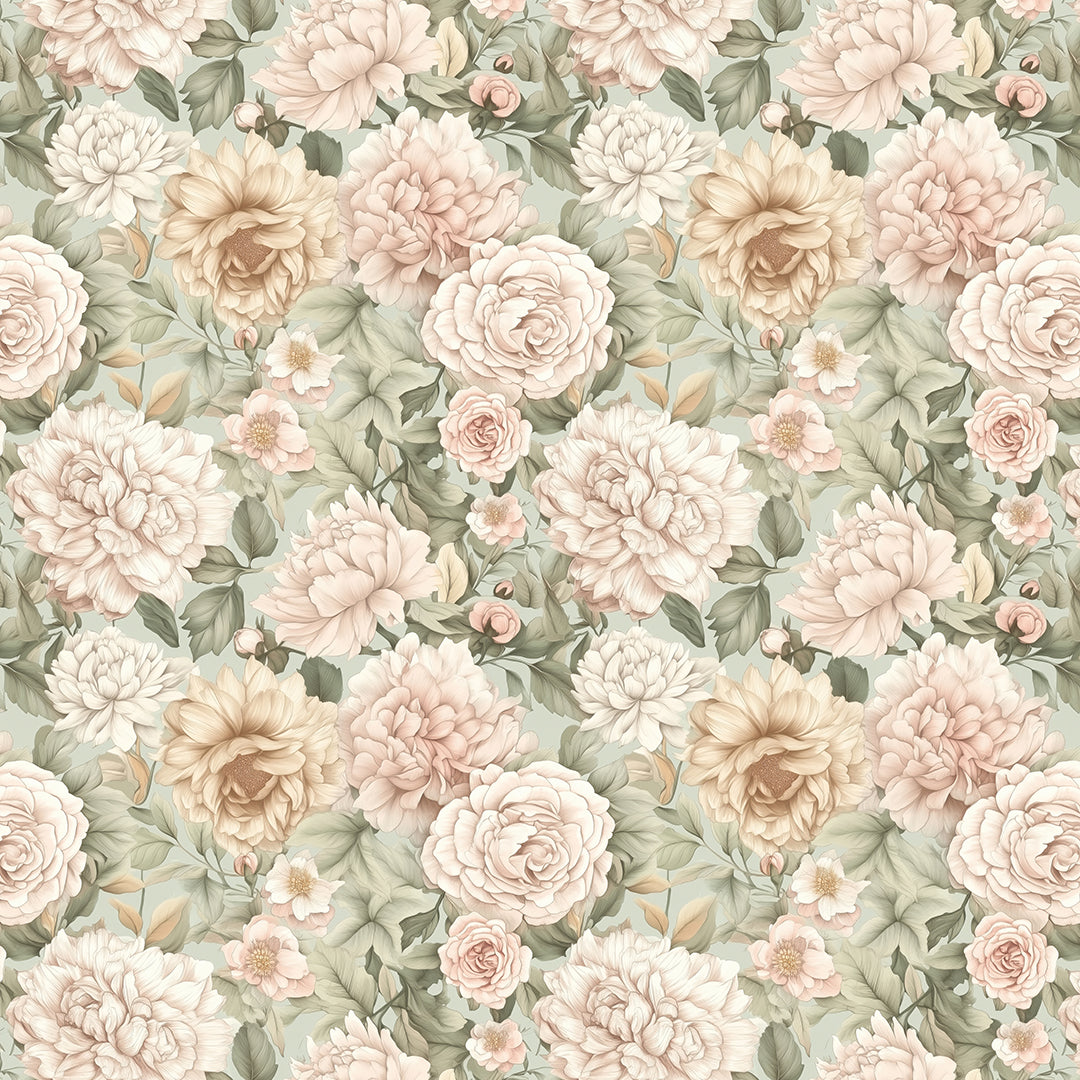 umweltfreundliche Tapete  schneller Versand▪️Einfach abziehen, aufkleben, fertig! Made in Germany PCC FoliaConcept - Klassischen Cottage-Charme für gemütliche Wohn- oder Schlafzimmern im Landhausstil