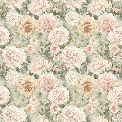 umweltfreundliche Tapete  schneller Versand▪️Einfach abziehen, aufkleben, fertig! Made in Germany PCC FoliaConcept - Klassischen Cottage-Charme für gemütliche Wohn- oder Schlafzimmern im Landhausstil