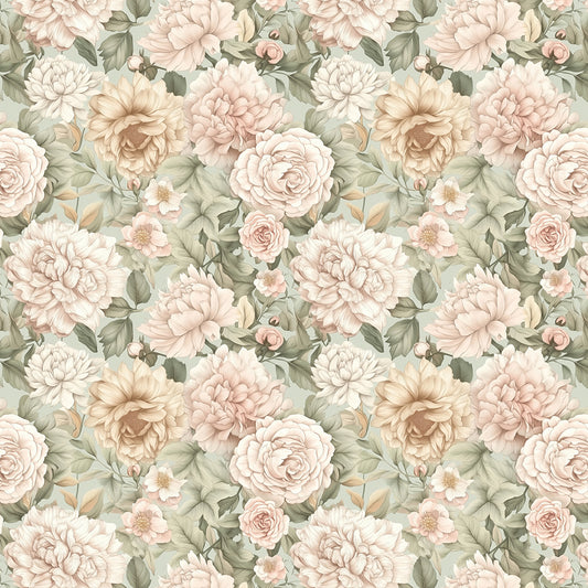 umweltfreundliche Tapete  schneller Versand▪️Einfach abziehen, aufkleben, fertig! Made in Germany PCC FoliaConcept - Klassischen Cottage-Charme für gemütliche Wohn- oder Schlafzimmern im Landhausstil
