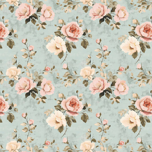 Florale Tapete im Cottage-Stil – mit selbstklebender Rückseite, seidenmatter Oberfläche & romantischem Blütenmuster. Ohne Kleister, ohne Aufwand. Perfekt für gemütliche Räume!