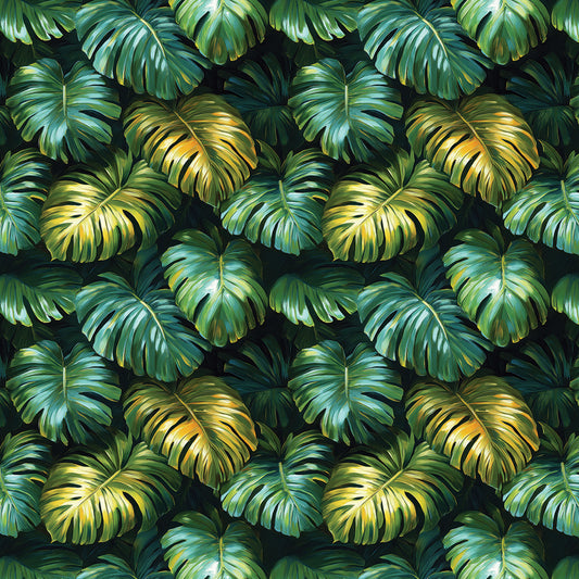 PVC-freie Tapete  schneller Versand▪️Einfach abziehen, aufkleben, fertig! Made in Germany PCC FoliaConcept -Blättertapete mit Monstera-Design für lebendige, moderne Räume