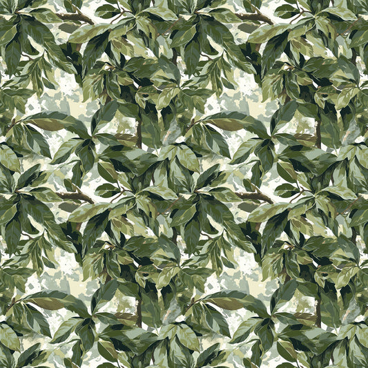 Botanische Tapete mit Blättermuster – ideal für ein modernes Naturambiente PVC-freie Tapete  schneller Versand▪️Einfach abziehen, aufkleben, fertig! Made in Germany PCC FoliaConcept
