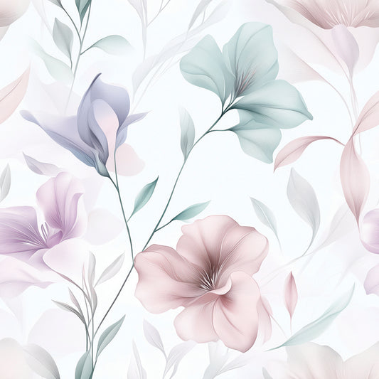 Pastellfarbene Wandtapete in Rosé, Flieder & Mintgrün PVC-freie Tapete  schneller Versand▪️Einfach abziehen, aufkleben, fertig! Made in Germany PCC FoliaConcept