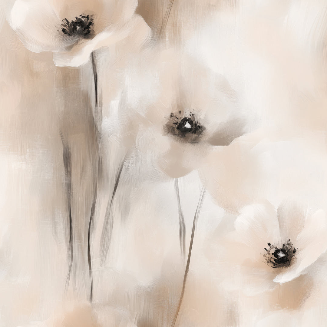 Zarte Blumentapete in Beige: FLORAL 0080 schafft eine ruhige, stilvolle Atmosphäre. Selbstklebend, abziehbar & einfach anzubringen – perfekt für dein Zuhause.