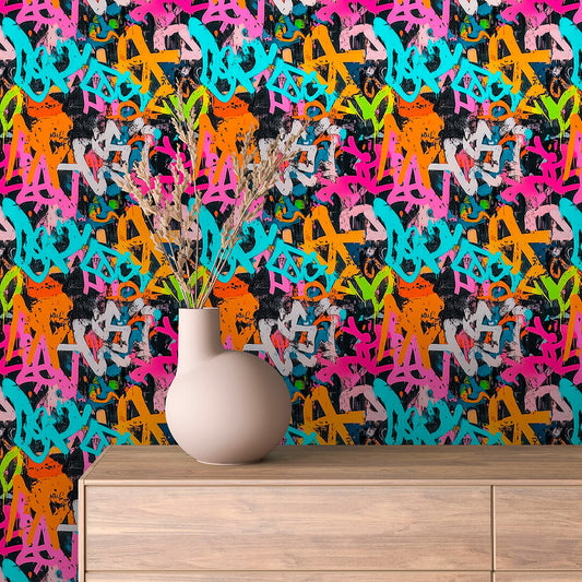 Urban Graffiti Style  Neonfarben & Kontraste  Selbstklebend & PVC-frei – by PCC FoliaConcept