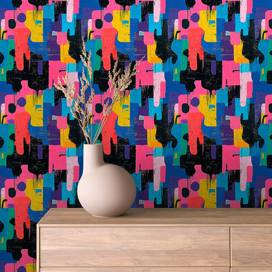 Abstrakte Street-Art  Farbintensiv & markant  Selbstklebend & PVC-frei – by PCC FoliaConcept