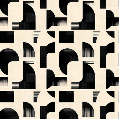 Schwarz-Weiß Bögen Geometrisch