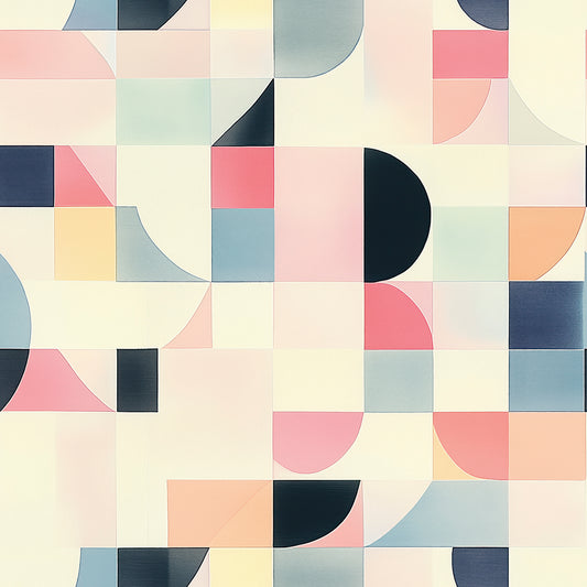 Geometrisch Pastell Halbkreise