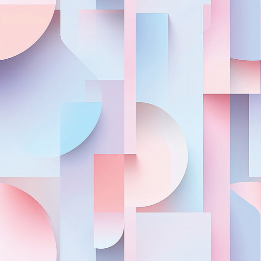 Pastell Blau Geometrisch