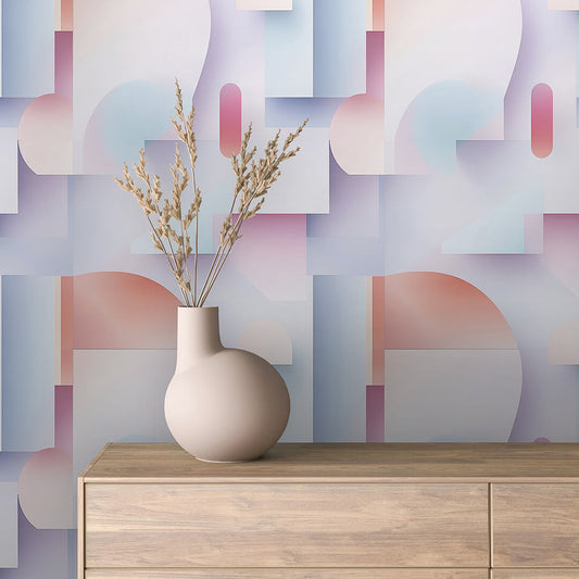 Pastell Rosa Geometrische Formen